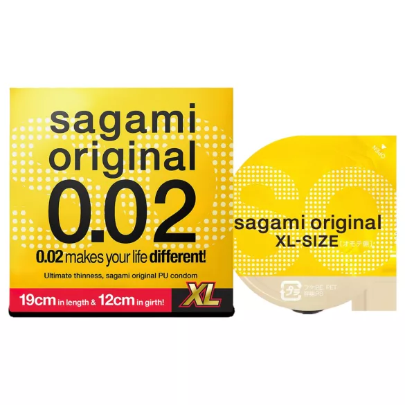 Sagami Original 0.02 XL - condoom - extra groot - 61mm - 1 stuk