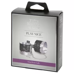 Fifty Shades of Grey - handboeien - satijn - zilver