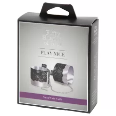 Fifty Shades of Grey - handboeien - satijn - zilver