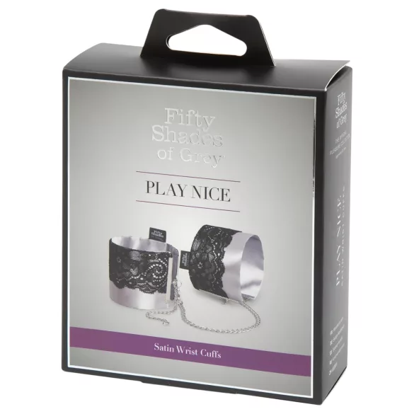 Fifty Shades of Grey - handboeien - satijn - zilver