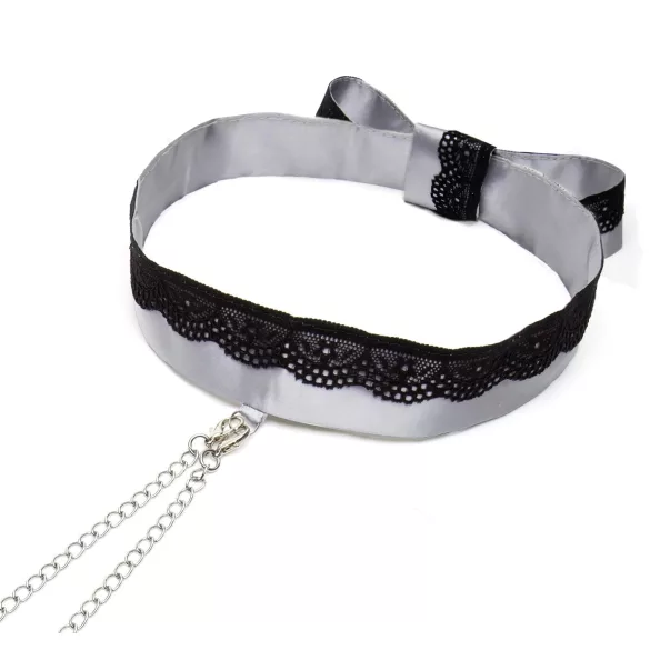 Fifty Shades of Grey - tepelklemmen met halsband - zilver