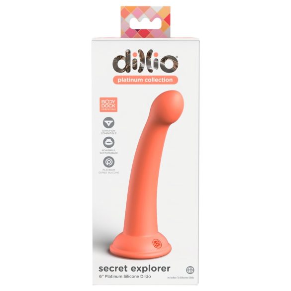 Dillio Geheime Ontdekker - 17cm Topdildo - Oranje