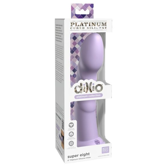 Dillio Super Eight zuignap dildo 21cm - paars