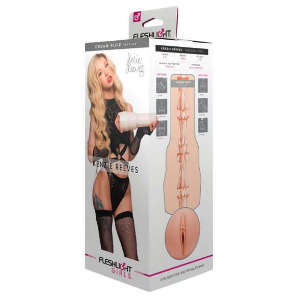 Fleshlight Kenzie Reeves Creampuff - levensechte vagina (natuurlijk)