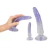 Crystal Clear - anaal trainer dildo set - 3 stuks - transparant blauw