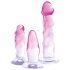 Kristalhelder anale trainer set - 3 stuks (transparant roze)