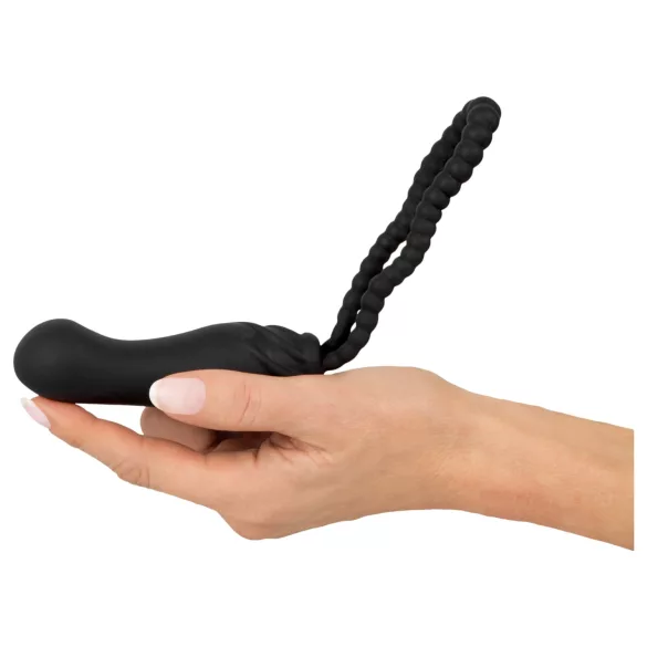 Black Velvets - strap-on dildo - verstelbaar harnas - zwart