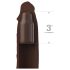 X-TENSION Elite 3 - Penis Sleeve met Ring (bruin)