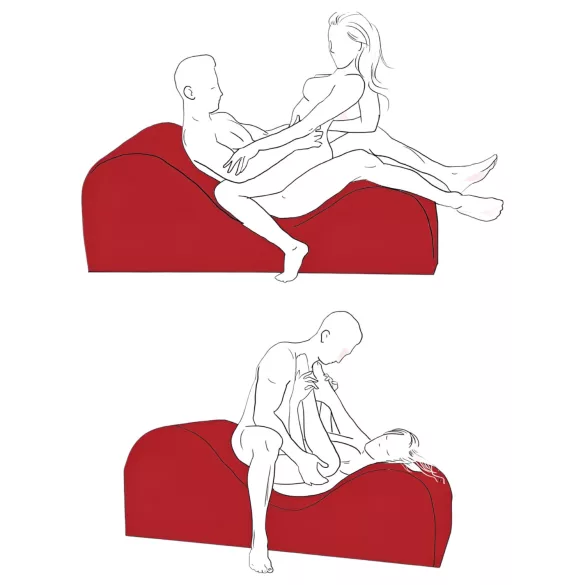 Liberator Esse Lounger - verstelbare tantra stoel - 3-delig - rood