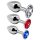 Alive Anale Plezier - set van metalen plugs (zilver)