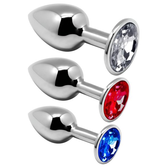Alive Anale Plezier - set van metalen plugs (zilver)