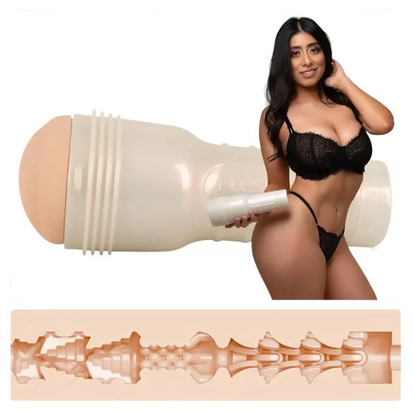 Fleshlight Violet Myers Waifu - realistische masturbator - vagina - huidkleur
