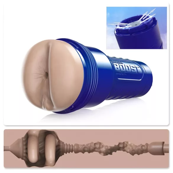 Fleshlight Boost Blast - masturbator kunstmatige anus - huidkleurig