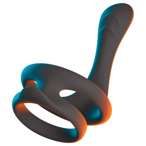 Erecto - penis- en balzacring - siliconen - zwart