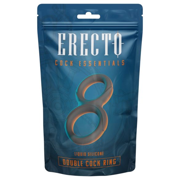 Erecto - dubbele penisring (zwart)