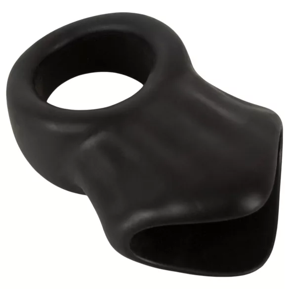 Erecto - penisring met balstretcher - zwart