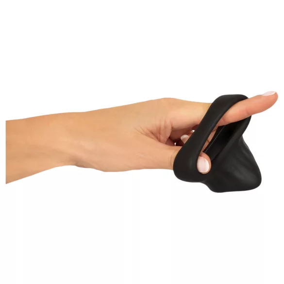 Erecto - penisring met balstretcher - zwart