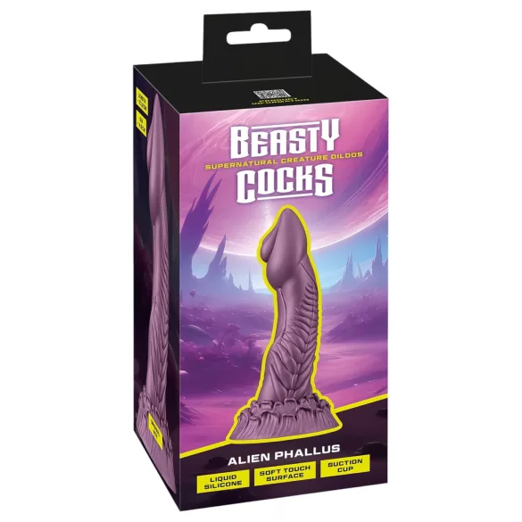 Beasty Cocks - dildo alien vorm - siliconen - paars
