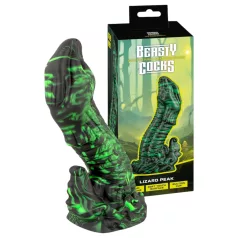   Beasty Cocks Lizard Peak - dildo penis - hagedis - groen zwart