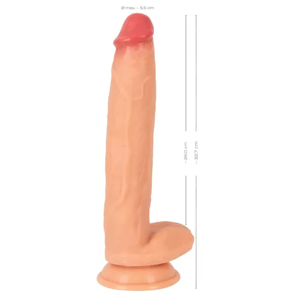 Realistixxx Real Giant - dildo met balzak - extra groot - natuur