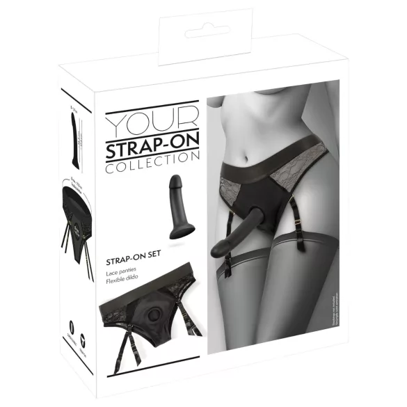 You2Toys - strap-on dildo met harnas - zwart