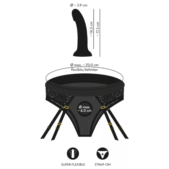 You2Toys - strap-on dildo met harnas - zwart