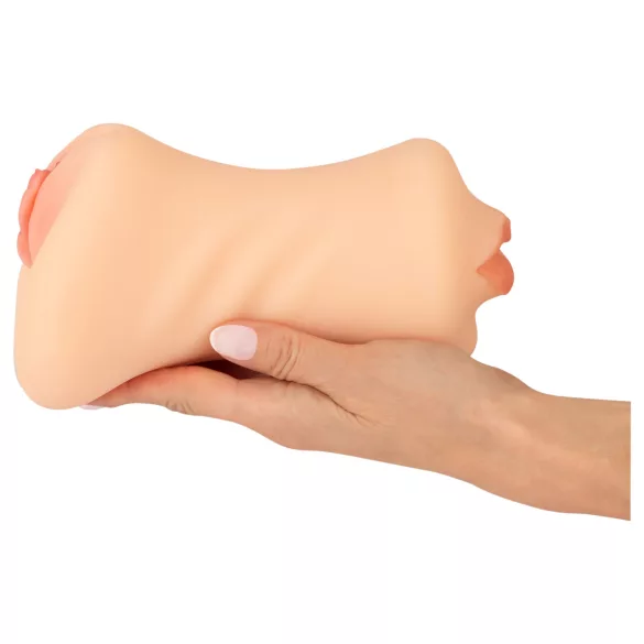 Nature Skin - vagina- en mondmasturbator (natuurkleur)