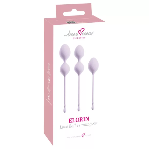 Beau Coeur Elorin - geishaballen set - 3-delig - silicone - paars