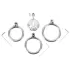 fetish collection - mini peniskooi met 3 verwisselbare teeltringen (zilver)