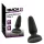 Black Velvets - siliconen analplug met zuignap (zwart) - S