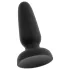 Black Velvets - siliconen analplug met zuignap (zwart) - S