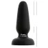 Black Velvets - siliconen analplug met zuignap (zwart) - S