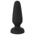 Black Velvets - siliconen analplug met zuignap (zwart) - S