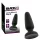 Black Velvets - siliconen anaalplug met zuignap (zwart) - M