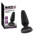 Black Velvets - siliconen anaalplug met zuignap (zwart) - M