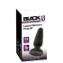 Black Velvets - siliconen anaalplug met zuignap (zwart) - M