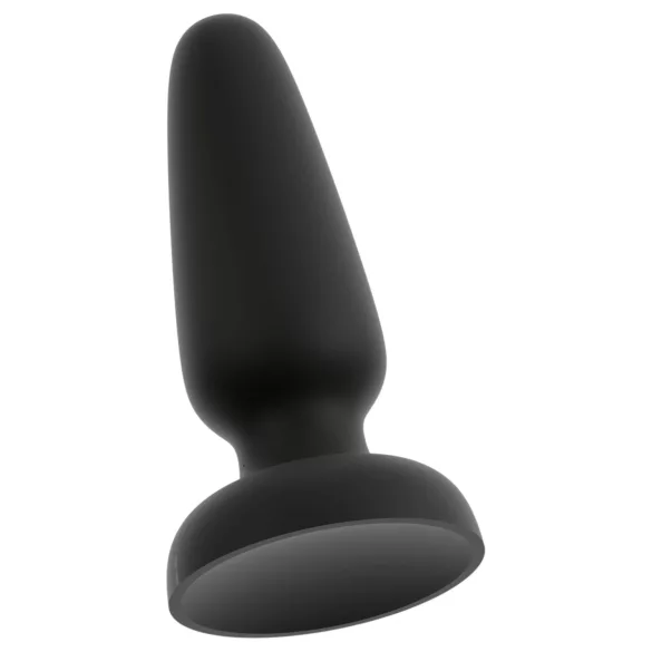 Black Velvets - siliconen anaalplug met zuignap (zwart) - M