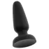 Black Velvets - siliconen anaalplug met zuignap (zwart) - M