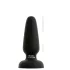 Black Velvets - siliconen anaalplug met zuignap (zwart) - M