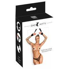 Bad Kitty - polsboeien-set voor aan de deur (zwart)