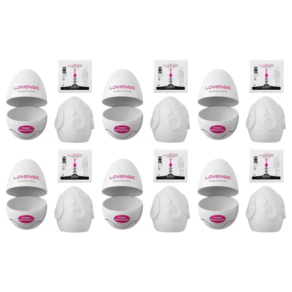 LOVENSE Kraken - masturbatie-ei - 6 stuks (wit)