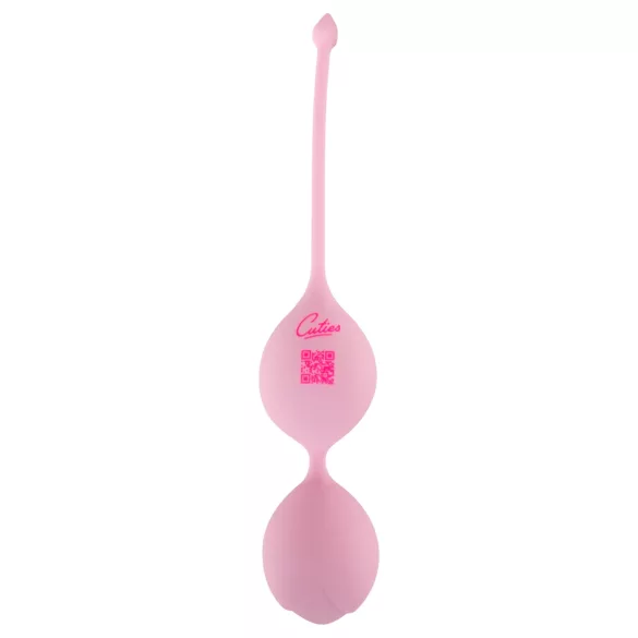 Cuties - siliconen g-spot kogel met dubbele balletjes (roze)