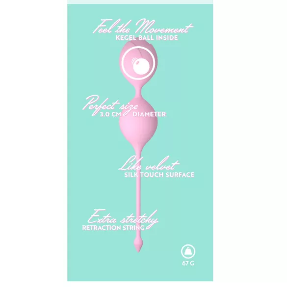 Cuties - siliconen g-spot kogel met dubbele balletjes (roze)