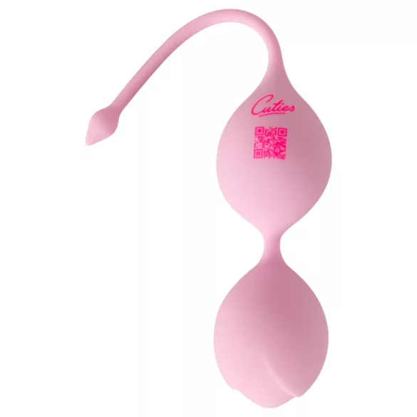 Cuties - siliconen g-spot kogel met dubbele balletjes (roze)