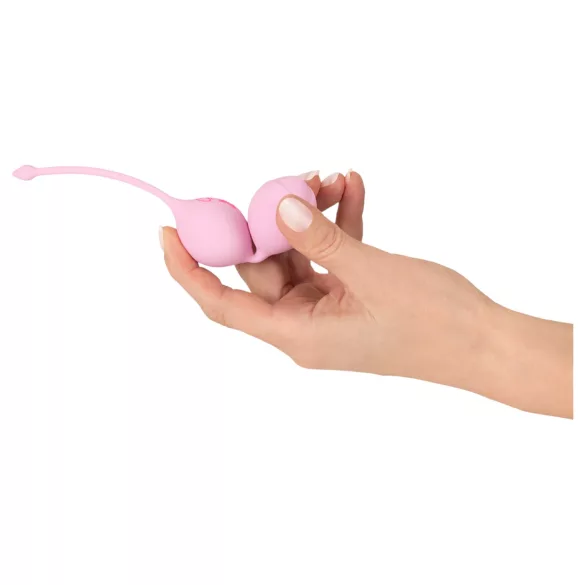 Cuties - siliconen g-spot kogel met dubbele balletjes (roze)
