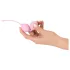 Cuties - siliconen g-spot kogel met dubbele balletjes (roze)