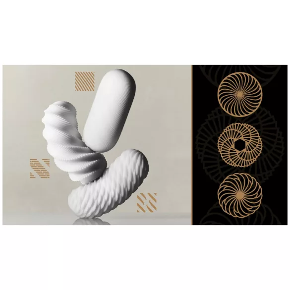 TENGA 3Dx Spiral - spiraalpatroon masturbator (wit)
