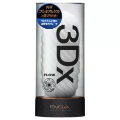 TENGA 3Dx Flow - golvend patroon masturbator (wit)