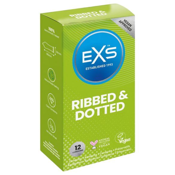 EXS Geribbeld, Gevormd & Gestippeld Condooms (12 stuks)