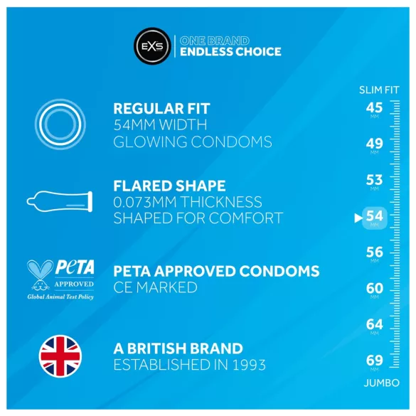 EXS - lichtgevend condoom - 3 stuks